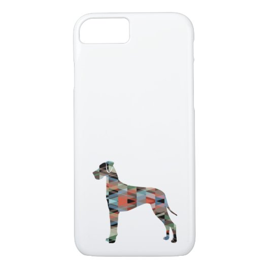 Coques Case-Mate iPhone Grand Chien Danse Géométrique Silhouette Plaid (Dos)
