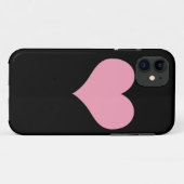 Coques Case-Mate iPhone Grand Coeur d'amour rose (Dos (Horizontal))