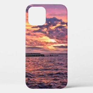 Case-Mate iPhone Case Grand coucher de soleil coloré sur la plage d'eau,