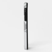 Coques Case-Mate iPhone grand damassé blanc et noir gras (Dos/Gauche)