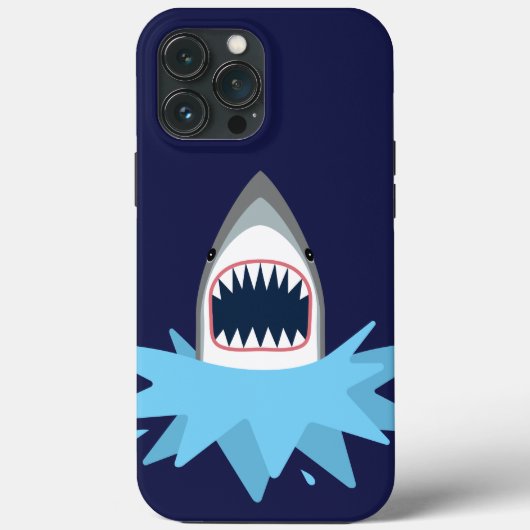 Coques Case-Mate iPhone Grand dessin de requin blanc (Verso)