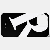 Coques Case-Mate iPhone Grand Initial | Typographie Moderne | Noir (Verso (horizontal))