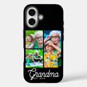 Coques iPhone 16 Grand-mère a établi un script moderne noir 3 Photo