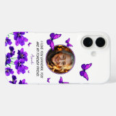 Coques Case-Mate iPhone Grand-mère de papillon violet floral (Verso (horizontal))
