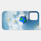 Coques Case-Mate iPhone Grand monde bleu (Verso (horizontal))