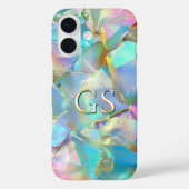 Coques Case-Mate iPhone Grand monogramme ou nom sur Opal (Verso)