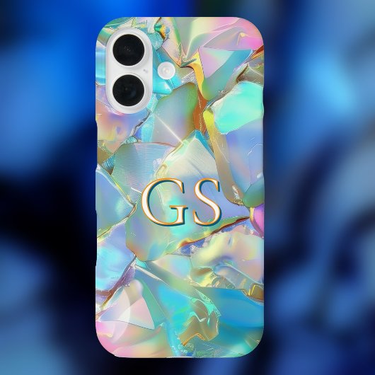 Coques Case-Mate iPhone Grand Monogramme ou Nom sur Opale