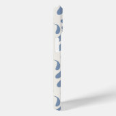 Coques Case-Mate iPhone Grand motif botanique feuille bleu côtier (Verso / Droite)