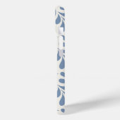 Coques Case-Mate iPhone Grand motif botanique feuille bleu côtier (Verso / Gauche)