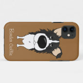 Coques Case-Mate iPhone Grand nez border collie (Dos (Horizontal))