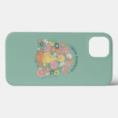 Coques Case-Mate iPhone Grand Oiseau | Florale graphique de bonté (Verso (horizontal))