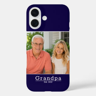Coques iPhone 16 Grand-père Moderne Établ. Photo Typographie Minima