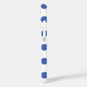 Coques Case-Mate iPhone Grand point Polka bleu moderne (Verso / Gauche)