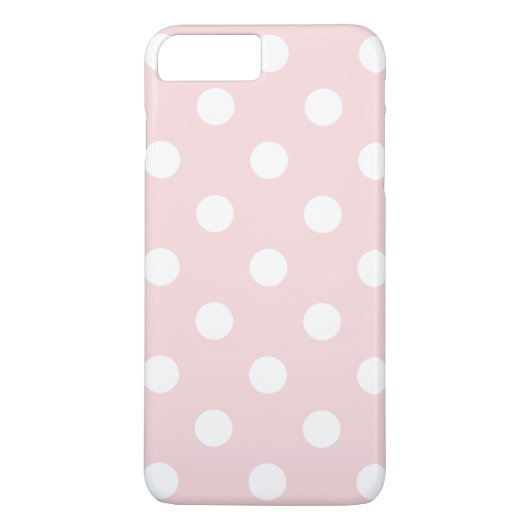 Coques Case-Mate iPhone Grand pois - blanc sur pâle - rose (Dos)