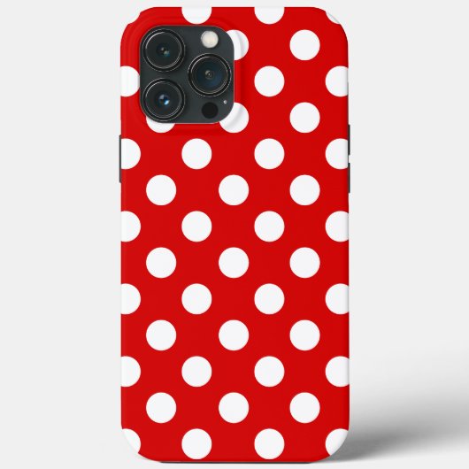 Coques Case-Mate iPhone Grand Pois, Rouge clignotant (Verso)