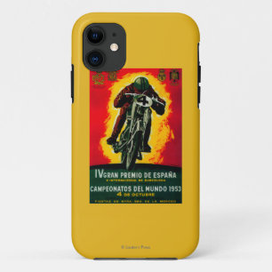 Coque iPhone 11 Grand Prix d'Europe de l'affiche Vintage