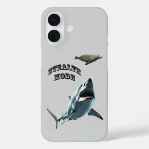 Coques iPhone 16 Grand requin blanc traquant un phoque sous l'eau U