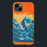 Case-Mate iPhone Case Grand Teton National Park Wyoming Vintage<br><div class="desc">Design d'illustration vectorielle Grand Teton. Le parc comprend les principaux sommets de la chaîne de Teton ainsi que la plupart des sections nord de la vallée connue sous le nom de Jackson Hole.</div>