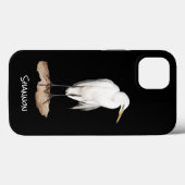 Coques Case-Mate iPhone Grande Aiguille sur noir, personnalisée (Verso (horizontal))