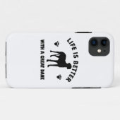 Coques Case-Mate iPhone Grande conception de chien Dane (Dos (Horizontal))