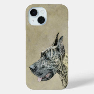 Coque Pour iPhone 15 Grande Danse (Brindle) Peinture - Chien original A