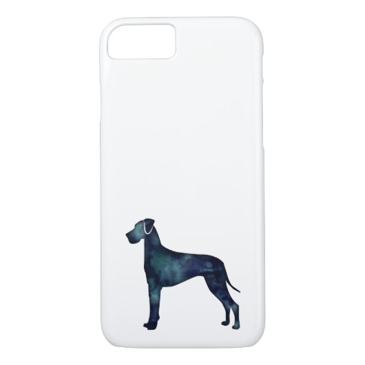 Coques Case-Mate iPhone Grande Danse Chien noir Aquarelle Silhouette (Dos)