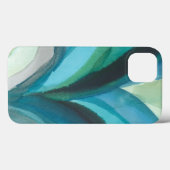 Coques Case-Mate iPhone Grande feuille bleue I (Verso (horizontal))