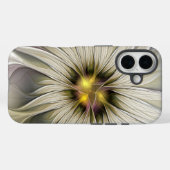Coques Case-Mate iPhone Grande Fleur d'ivoire, Abstrait Art Fractal Modern (Verso (horizontal))