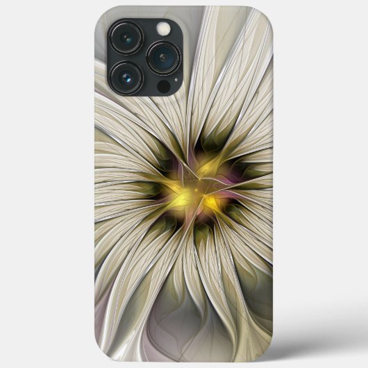 Coques Case-Mate iPhone Grande Fleur d'ivoire, Abstrait Art Fractal Modern (Verso)