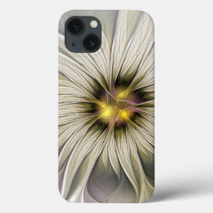 Case-Mate iPhone Case Grande fleur d'ivoire, art fractal moderne abstrai