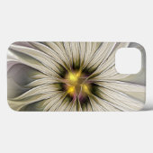 Coques Case-Mate iPhone Grande fleur d'ivoire, art fractal moderne abstrai (Verso (horizontal))