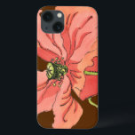 Etui iPhone 13 Grande Fleur rose avec Arrière - plan rouge profon<br><div class="desc">Une grande fleur rose repose sur un arrière - plan rouge profond dans ce tableau de Nancy Slocum. La fleur est vibrante et en pleine floraison. Un cadeau étonnant pour une personne spéciale dans votre vie!</div>