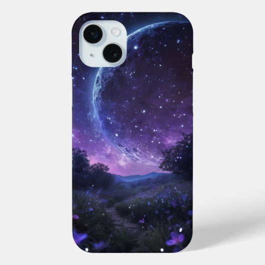 Coques Case-Mate iPhone Grande Lune 🌕 Nuit Étoilée Magique (Verso)