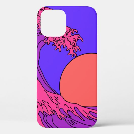 Coques Case-Mate iPhone Grande vague dans le style Vaporwave Pop Art. Affi (Verso)