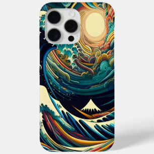 Coque iPhone 15 Pro Max Grande vague, vague au large de Kanagawa v1