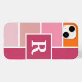 Coques Case-Mate iPhone Grandes bandes Feminine avec Monogramme (Verso (horizontal))