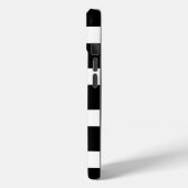 Coques Case-Mate iPhone Grandes bandes noires et blanches modernes Nom Mon (Verso / Gauche)