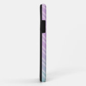Coques Case-Mate iPhone Grandes bandes - Purple clair et vert (Dos/Droite)
