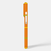 Coques Case-Mate iPhone Grandes bandes vert orange monogramme (Verso / Gauche)