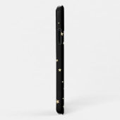 Coques Case-Mate iPhone Grandes étoiles d'or sur noir, nom de script blanc (Dos/Droite)