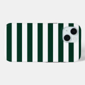 Coques Case-Mate iPhone Grandes vertes foncées et blanches (Verso (horizontal))