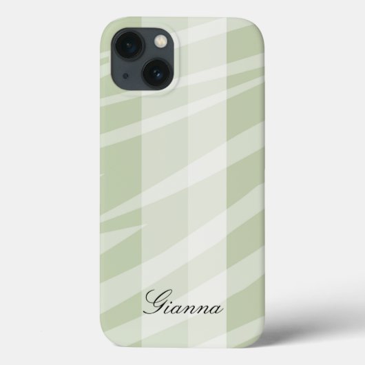 Coques Case-Mate iPhone Grandes zèbres blanches à la menthe (Verso)