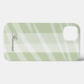 Coques Case-Mate iPhone Grandes zèbres blanches à la menthe (Verso (horizontal))