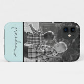 Coques Case-Mate iPhone Grandma Script avec photo | TURQUOISE (Dos (Horizontal))