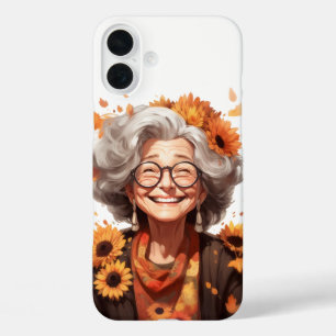 COQUES iPhone 16 PLUS GRANDMA TRÈS CHALEUREUSE AVEC DES SOUCHES