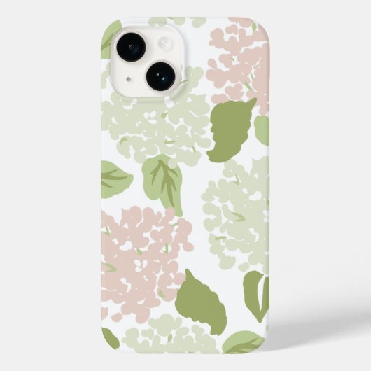 Coques Case-Mate iPhone Grandmillenial joli preppy hydrangea floral (Verso)