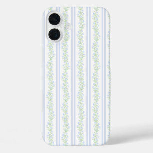 Coques iPhone 16 Plus Grandmillennial Coquette Preppy Blue Floral