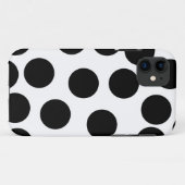 Coques Case-Mate iPhone Grands points. Modèle noir et blanc (Dos (Horizontal))