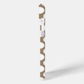 Coques Case-Mate iPhone Grands points rétro - blanc et taupe (Verso / Gauche)