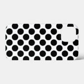 Coques Case-Mate iPhone Grands points rétro - noir et blanc (Verso (horizontal))